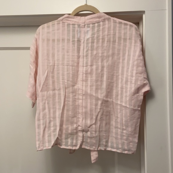Rails Pink Striped Tie-Front Top - Picture 4 of 8